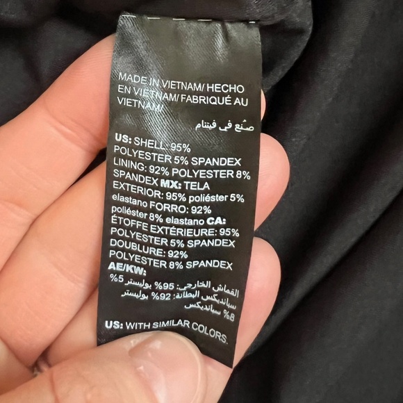 NWT WHBM Black Mock Wrap Blouse - Picture 4 of 10